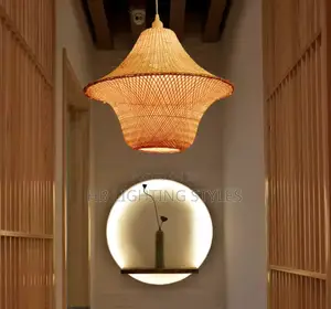 New Handmade Bamboo Chinese Restaurant E27 Pendant Lamp Chandelier