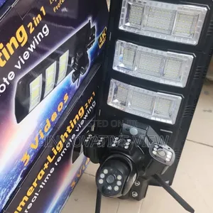 Three Lens CCTV Security Street Light 4g CCTV Camera