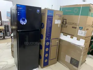 Elegant Jazz Black Midea Fridge – Top Freezer