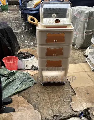 Baby Trolley Storage With Bottle Rack