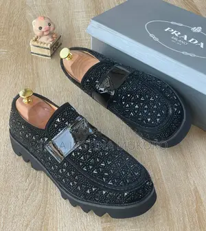 Prada Men's Studded Flat Shoes