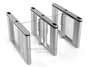 Glass Lane High Speed Flap Barrier Gate With 10 Pairs IR Sensors