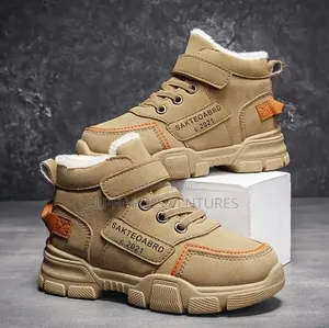 Khaki Ankle Smart Boots for Boys