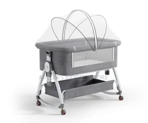 6-in 1 Baby Bedside Cot,Crib,Cradle, Portable Bassinet With Wheels