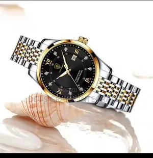 Poedagar Quality Exclusive Silver/Gold Designer Wristwatch