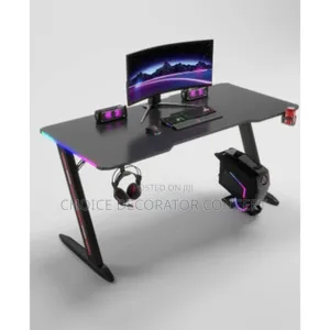 Computer Table for Games - 120×60cm With RGB Lighting - Black