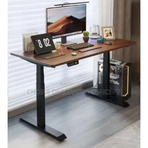 Home/Office Electrical Adjustment Desk Brown Top