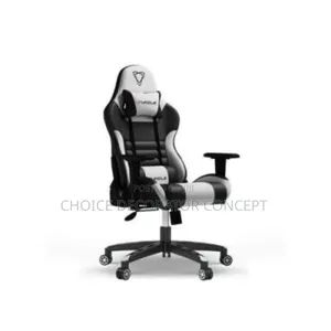 Executive Office Gaming Chair + White Gaming Desk