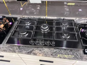 5 Burner Built-in Gas Cooker Stainless Black Available