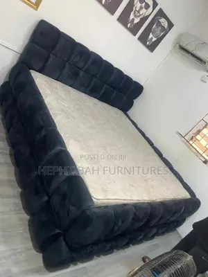 6 X 6 Charcoal Grey Bubble Bedframe