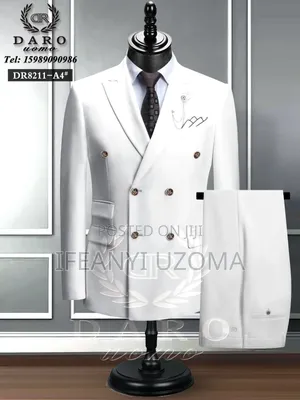 Big Luxury Designer Double Breasted Men Designer Suit