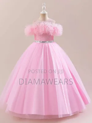 Girls Unique Pink Full Ball Gown