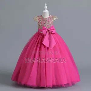 Rose Pink Unique Peincess Full Ball Gown