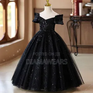 Black Princess Birthday Ceremonial Event Princess Full Ball Gown