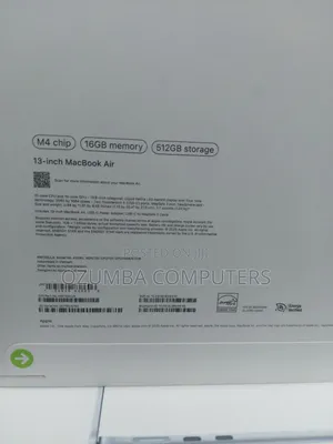 New Laptop Apple MacBook Air 2025 M4 13-Inch 16GB Apple M4 SSD 512GB