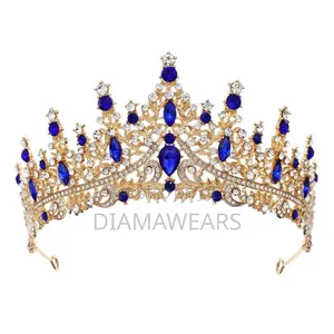 Multicolour Gold Princess Head Band/ Crown Tiara