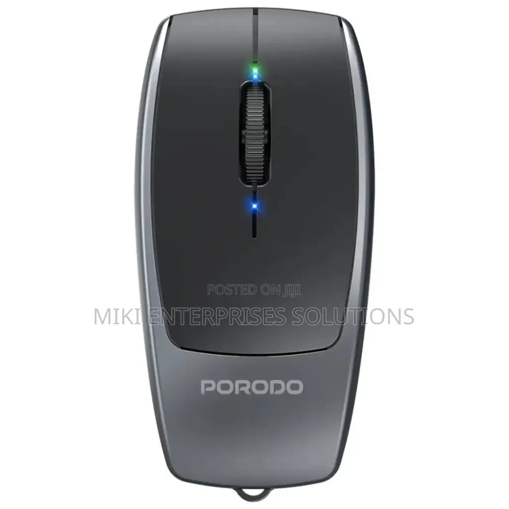 Porodo Bluetooth Mouse With Card 
Reader+Type-C Charging - Black