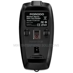 Porodo Bluetooth Mouse With Card 
Reader+Type-C Charging - Black