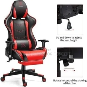 ￼
￼
￼
Ergonomic Reclining Swivel Leather Chair With Footrest