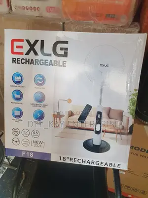 Exlg F18 Rechargeable Solar Fan