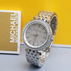 Female Micheal Kors Chain Luxury Wristwatch Full Stone