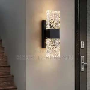 Led Luxury Modern Water Ripple Glass Wall Sconces for Living Room, Bed