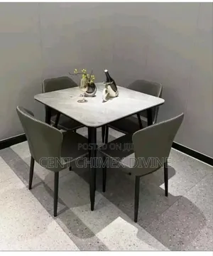 Grey Design Top Table With Chairs
