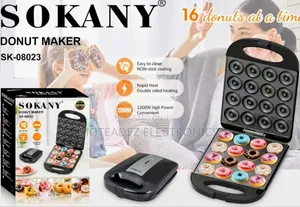 Sokany 16 Holes (1200w) Double Sided Heating Electric Donut Maker