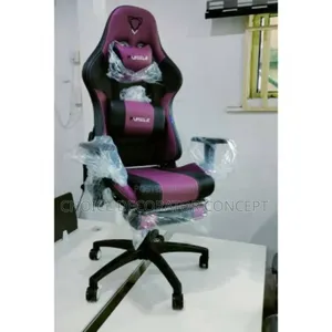 Reclining Ergonomic Gaming Chair(Black and Purple)