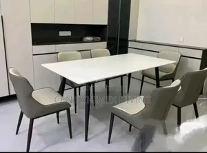 Modern White Clean Top Dinning Set