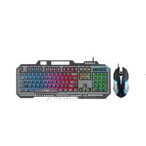 T-Wolf Tf600 Metal Panel RGB Illuminated Wired Keyboard and Mouse