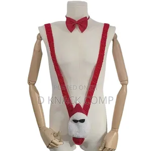 Sexy Shoulder Strap Lingerie Role-Playing v-Shaped Jumpsuit