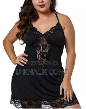 Sexy Strappy Lace v Neck Lingerie Black