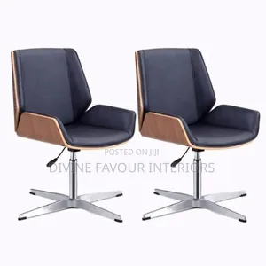 Mid Back Armless Office Swivel Vistors Chair - Set of 2