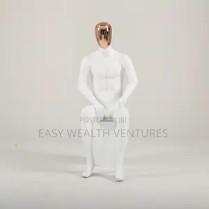 Fashion High Class Glossy White Fiberglass Colored Male Mannequin