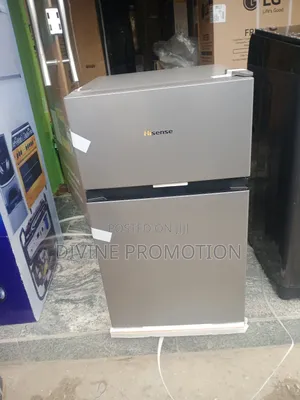 Hisense Table Top Double Door Refrigerator, 87 Liters, Silver Color