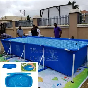 Metal Fram Rectangula Pool Wit Footbath 15ft by 7ft Free Installation