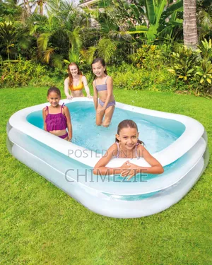 Swim Center Inflatable Family Pool - Transparent/Blue