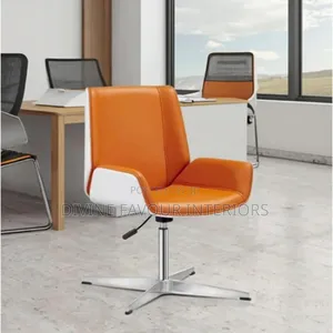 Glossy Mid Back Leather Visitors Office Chair