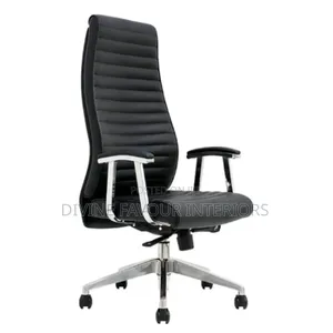 Executive Director Leather Chair - Black