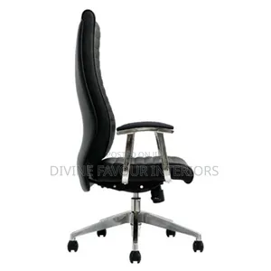 Executive Director Leather Chair - Black