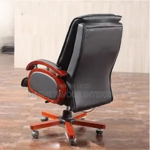 Director Reclining Executive Office Chair - Wooden Armrest