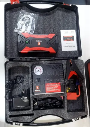 Car Stater and Tire Pump Multi-Function Jump Starter