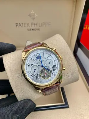 Patek Phillipe Leather Automatic Wristwatch