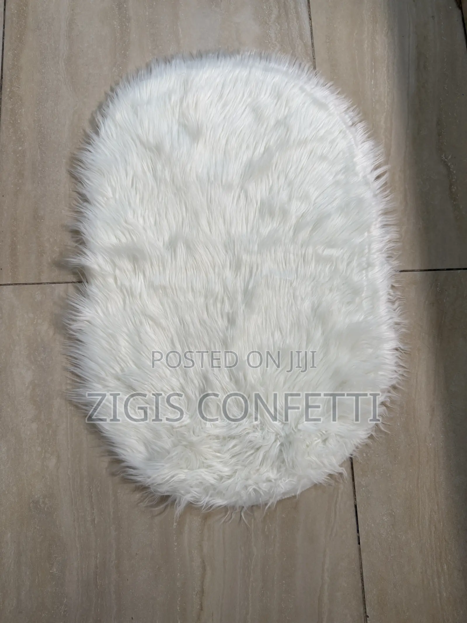 Faux Fur White Rug