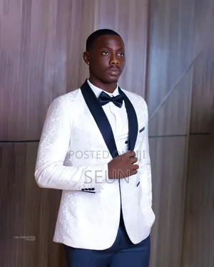 3 Piece Stylish Men Suit for Rental(Off-White)