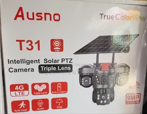 Ausno Triple Lens 4g CCTV Camera. 3 Lens CCTV Camera Uses Sim Card.