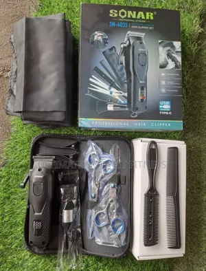 Brand New Sonar Sn-6035 Rechargeable Hair Clipper With Accessories