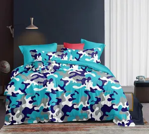 Spice Camou Print Bedding Set - Duvet, Bedsheet And Pillowcase