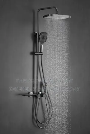 Rainfall Grey Standing Shower Set